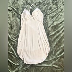 WINDSOR Cream Faux Suede Crossback Dress